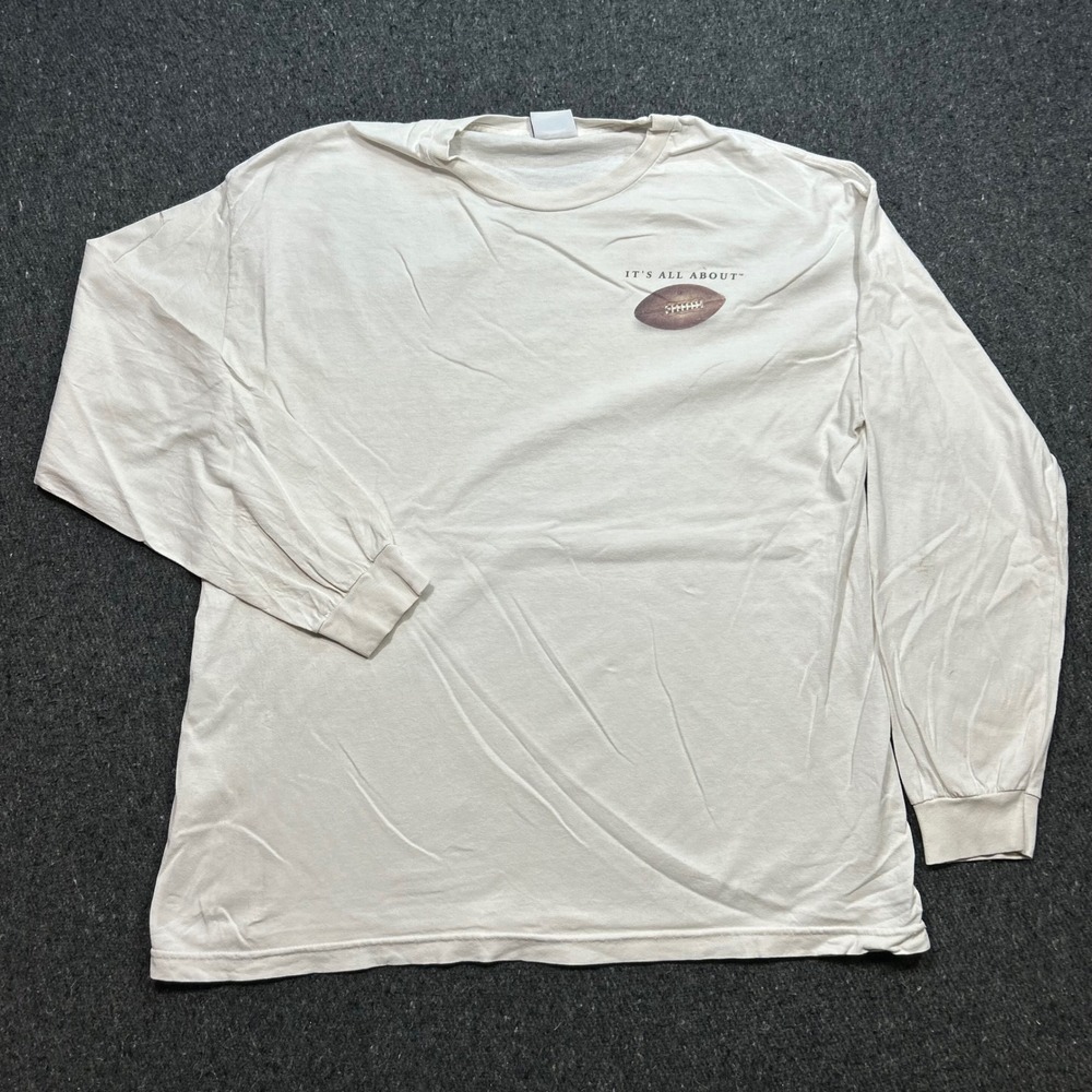 Coed Sportswear It Is All About Football Shirt Sz L Mens White 90s Skater Sporty